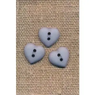 Hjerte knap i babylyseblå, 12 mm. - Børneknapper