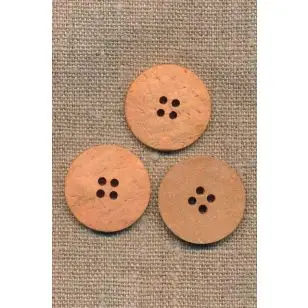 Kokos knap i laks 25 mm. - Træ- og Horn-knapper