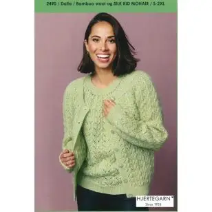 2490 Dalia Cardigan med mønster. - Strikopskrifter Dame