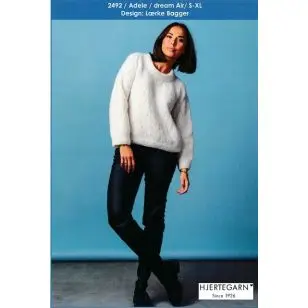 2492 Adele - Bluse med rund hals på pind 7 - Strikopskrifter Dame