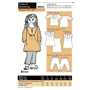 Onion 20041 Tunika & berberbuks - Snitmønstre Onion til børn