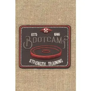 Motiv i mørk grå-brun og rød  "Bootcamp" - Diverse mærker