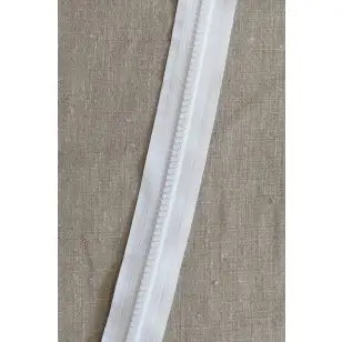 Lynlås i metermål Vislon hvid 8 mm. - Lynlåse fast / Ikke delbar