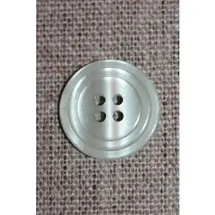 4-huls knap m/cirkel, støvet lysegrøn - Knapper Grøn, gul og orange