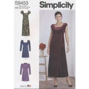 Simplicity 9453 Kjole i Impire-look - Simplicity mønstre