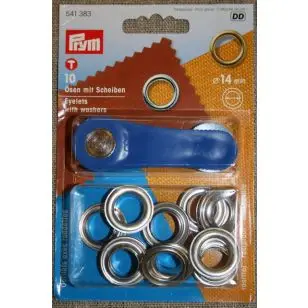 Sejlringe 14 mm. sølv - Tryklåse og Trykknapper