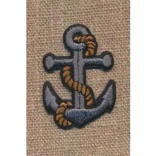 Strygemærke Sailor -  anker i grå/brun - Diverse mærker