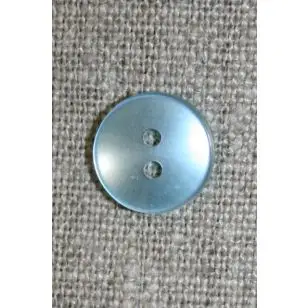 Lys turkis 2-huls knap, 12 mm. - Knapper Blå, turkis og petrol