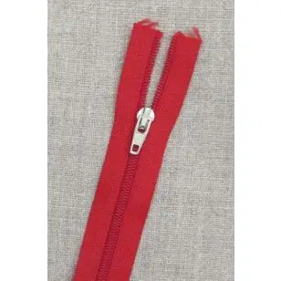 25 cm plast lynlås i rød - YKK - Lynlåse fast / Ikke delbar