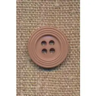 4-huls knap i pudder-beige, 18 mm. - Knapper Brun, beige og off-white