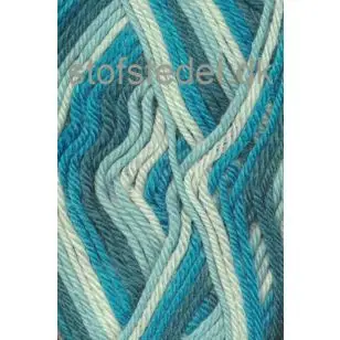 Ragg strømpegarn i turkis, petrol, aqua og offwhite - P: 5 - Ragg  Strømpegarn