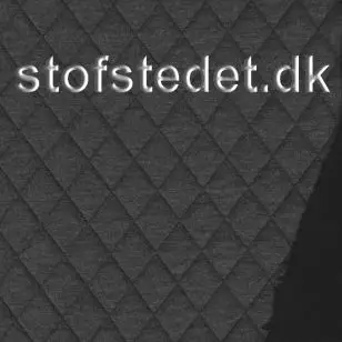 Kraftig quiltet strik i koksgrå - Strik