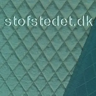 Kraftig quiltet strik i lys støvet grøn - Strik