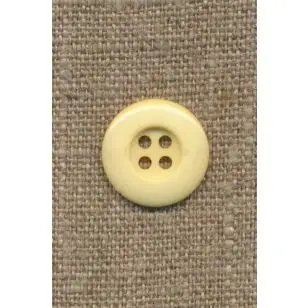 Lys gul 4-huls knap, 18 mm. - Knapper Grøn, gul og orange