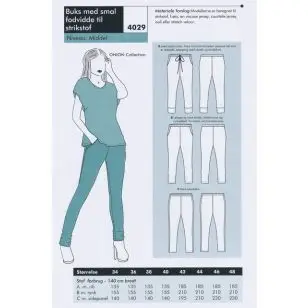 Onion 4029 Buks m/smal fodvidde til strikstof - Snitmønstre Onion til voksne