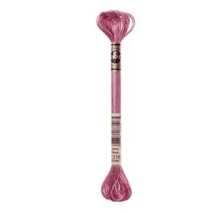 Broderigarn DMC Mouliné, Metalic Light Effects - Gammelrosa E316 - Broderi Tilbehør