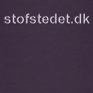 Ribstrikket 100% merino uld, mørk lilla - Strikket uld