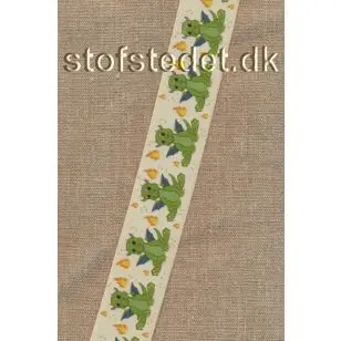 Elastik til undertøj 35 mm. med dinosaurus - Elastik og kantelastik