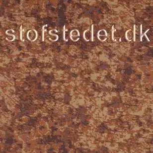 Bengalin i camouflage print i brun - Buksestof