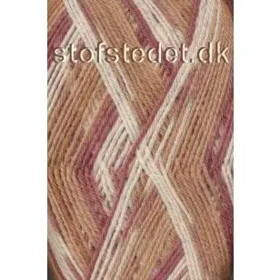 Strømpegarn Print i beige, pudder-rosa, offwhite - Tilbud Garn