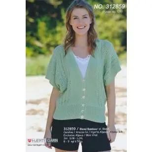 312859 Tværstrikket bluse - Pind 2½-3