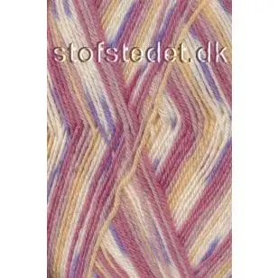 Strømpegarn Print i rosa, støvet lysegul, lilla, offwhite - Tilbud Garn