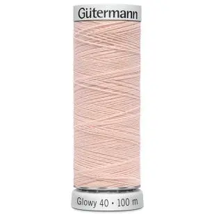 Gütermann Glowy fv 40 i lys laks - Sytråd og Ekstra stærk tråd