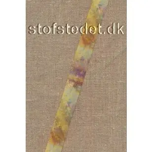 Foldeelastik i batik i lysegrøn/gul - Foldeelastik, foldebånd, uldbånd