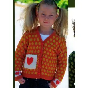 98676 Pige cardigan - Pind 4-4½