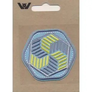 Motiv hexagon i lyseblå , lysegul og hvid. - Diverse mærker