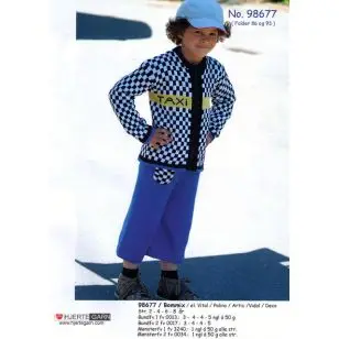 98677 Drenge bukser & cardigan - Strikopskrifter Børn