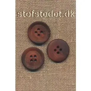 4-huls knap meleret i brændt orange, 20 mm - Knapper Grøn, gul og orange