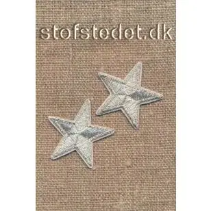 2 Stjerner i sølv - Blomster, stjerner og sløjfer