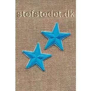 2 Stjerner i turkis - Blomster, stjerner og sløjfer