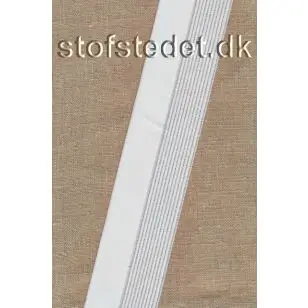 Folde elastik til undertøj 30/60 mm. i hvid og sølv - Elastik og kantelastik