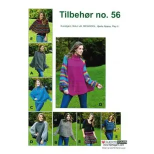 Tilbehør no. 56 Poncho/nederdel - Strikkeopskrift tilbehør/filt