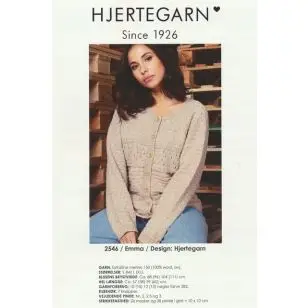2546 Emma Cardigan med mønster | Hjertegarn - Strikopskrifter