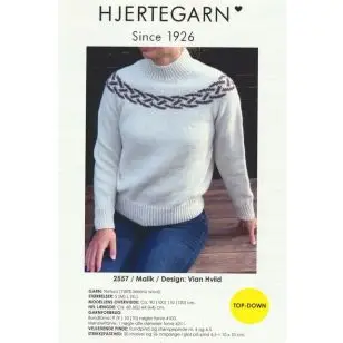 2557 Malik -  Sweater med mønster-bort i Lima - Strikopskrifter