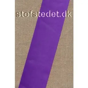 Satinbånd 70 mm. mørk violet - Silkebånd/ Satinbånd