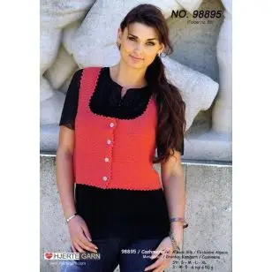 98895 Kort vest i retriller - Pind 3-3½