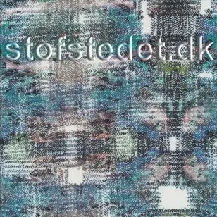 Jersey i Bambus med digitalprint i difus tern i petrol, hvid, sort - Bambusjersey