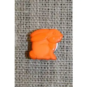 Knap m/kanin, orange - Børneknapper