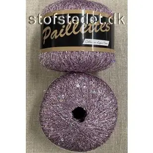 Garn med palietter i rosa - P:2½-4 - Garn med glimmer/lurex & palietter