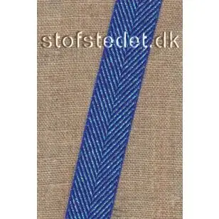 Sildebens vævet bånd med lurex, blå/grøn-guld 25 mm. - Glimmer bånd