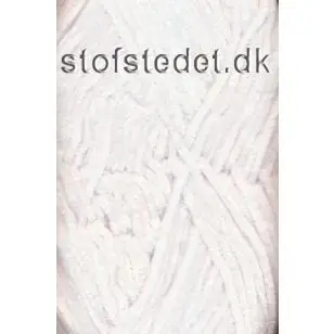 Chenille velour garn i hvid - P: 4-4½ - Chenille
