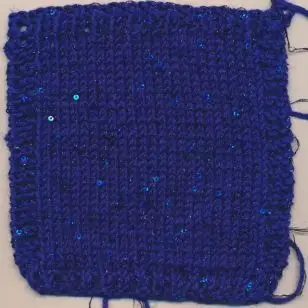 Strikkeprøve I koboltblå Vital og Palliett på pind 5 - Inspiration