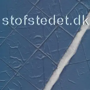 Quiltet stof med tern i denim - Quilt