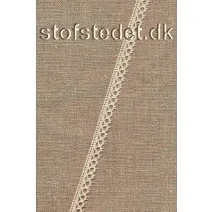 Smal Bomulds-blonde i offwhite, 10 mm. - Blonder