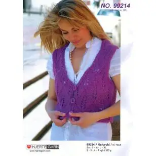 99214 Vest m/hulmønster - Pind 7-8
