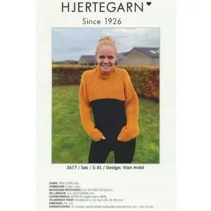 2617 Søs - kort bluse i halvpatent i Vital | Hjertegarn - Strikopskrifter